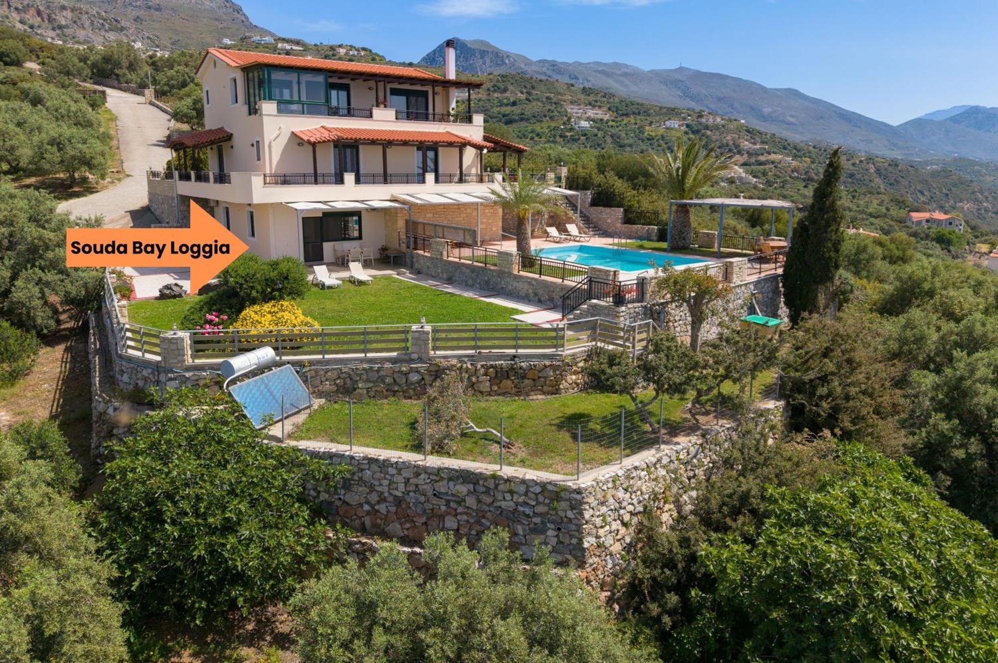 Souda Bay Loggia Villa Sellía Eksteriør bilde