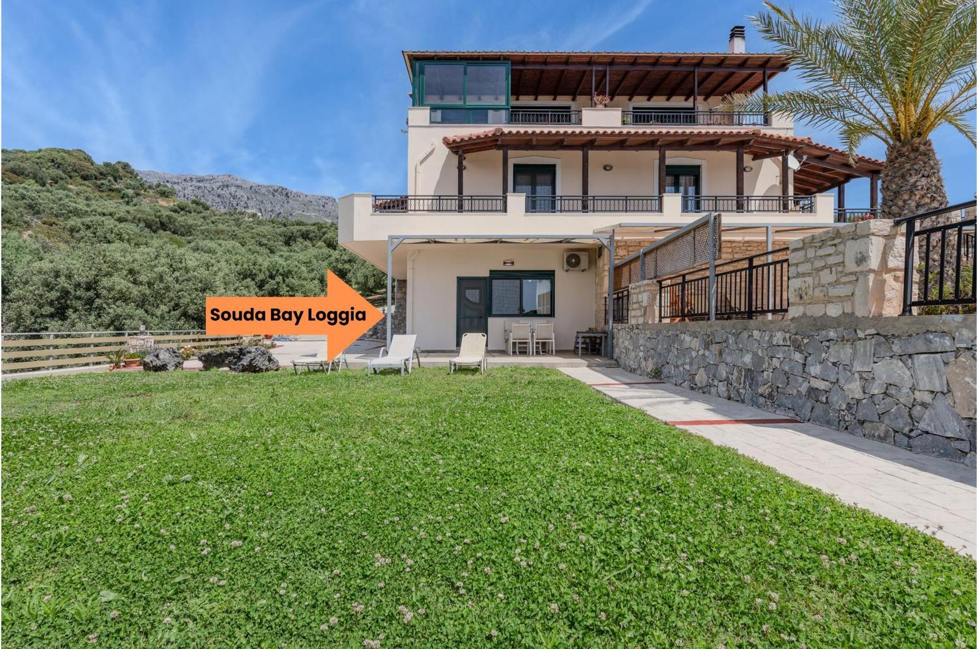Souda Bay Loggia Villa Sellía Eksteriør bilde